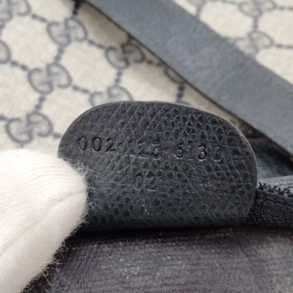 Gucci GG Navy PVC Leather Tote Bag - Picture 7 of 8